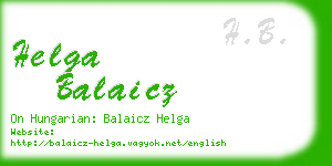 helga balaicz business card